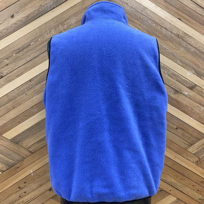 Head - Men's Reversible Fleece-Lined Vest: Blue/Black-men-LG