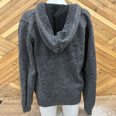 Projek Raw - Men's Hooded Knit Sweater - MSRP comp $89: Grey-men-LG