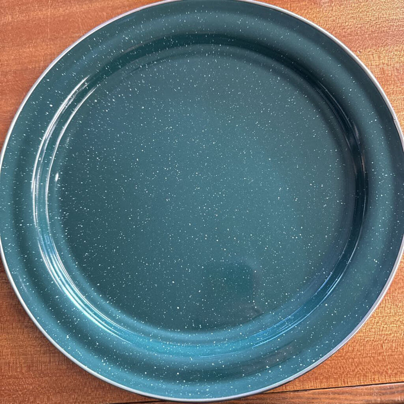 Green Speckled Serving Bowl: Green-unisex-