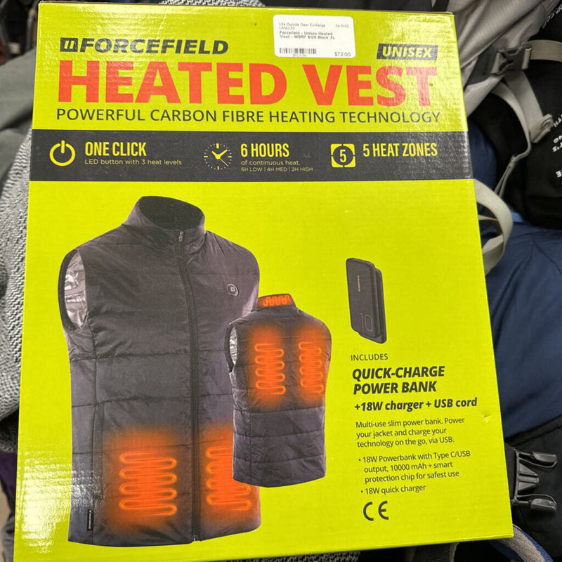 Forcefield - Unisex Heated Vest - MSRP $129: Black-men-XL