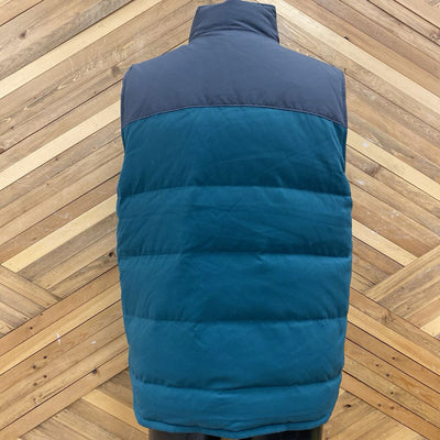 Patagonia - Men's Reversible Bivy Down Vest - MSRP $265: Grey/Green-unisex-LG