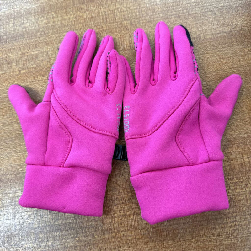 Pink Stretchy Sports Gloves with Grip: pink-children-SM