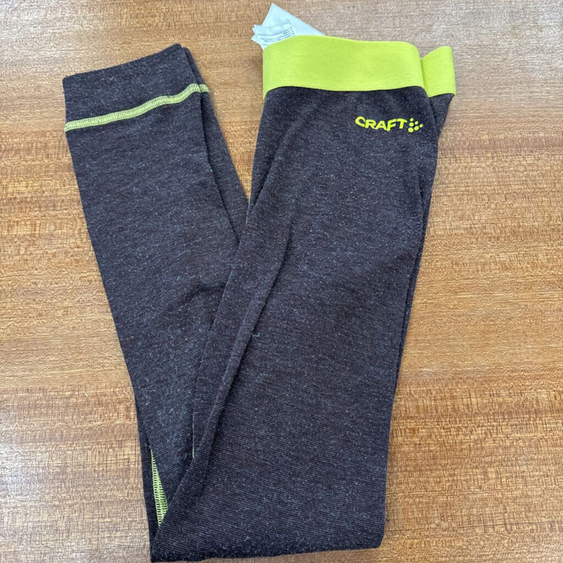 Craft - Kids Wool-Blend Baselayer Bottoms - MSRP comp $65: Yellow/Purple-children-MD