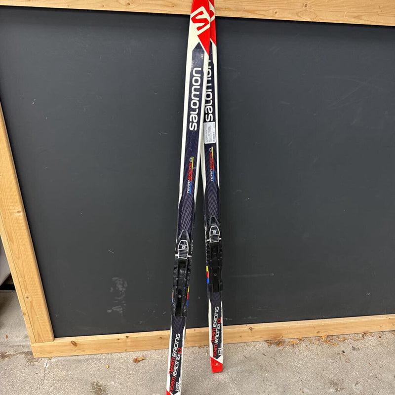 Salomon - Kids Team Racing Classic XC Skis - SNS Prolink (NNN) Bindings: Black/white/red--131cm