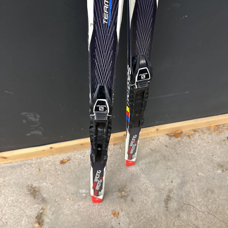 Salomon - Kids Team Racing Classic XC Skis - SNS Prolink (NNN) Bindings: Black/white/red--131cm