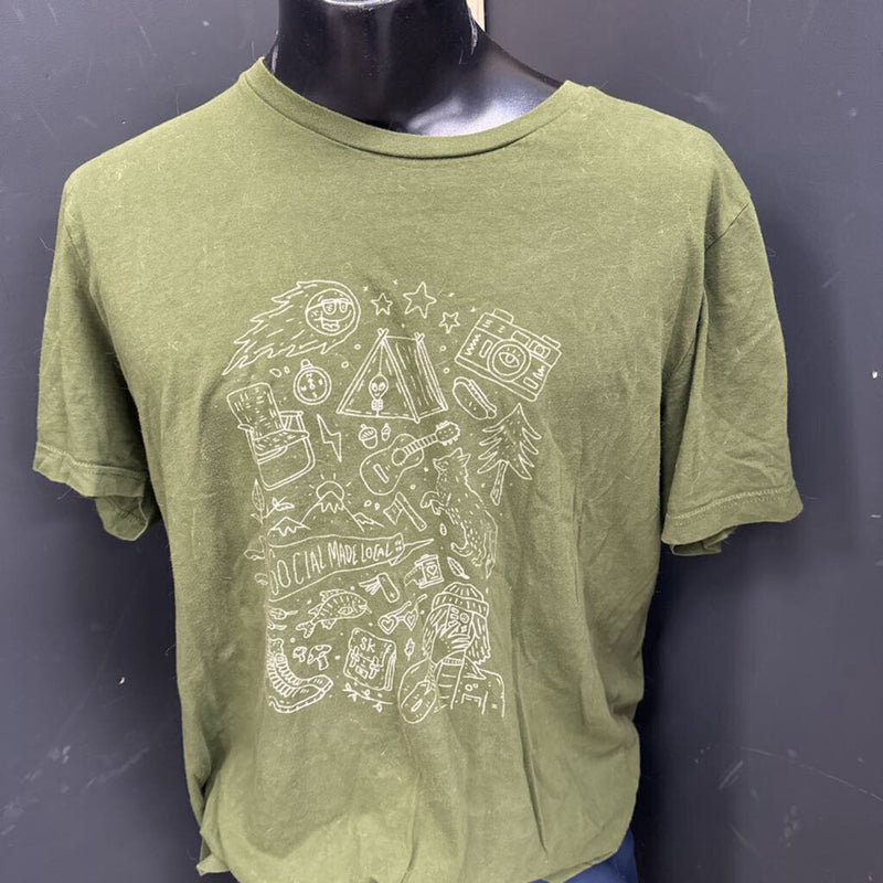 Social Made Local - Graphic T-Shirt - MSRP $50: Green-unisex-2XL