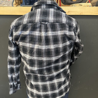 Jachs - Men's Flannel Shirt: Black/White-men-MD