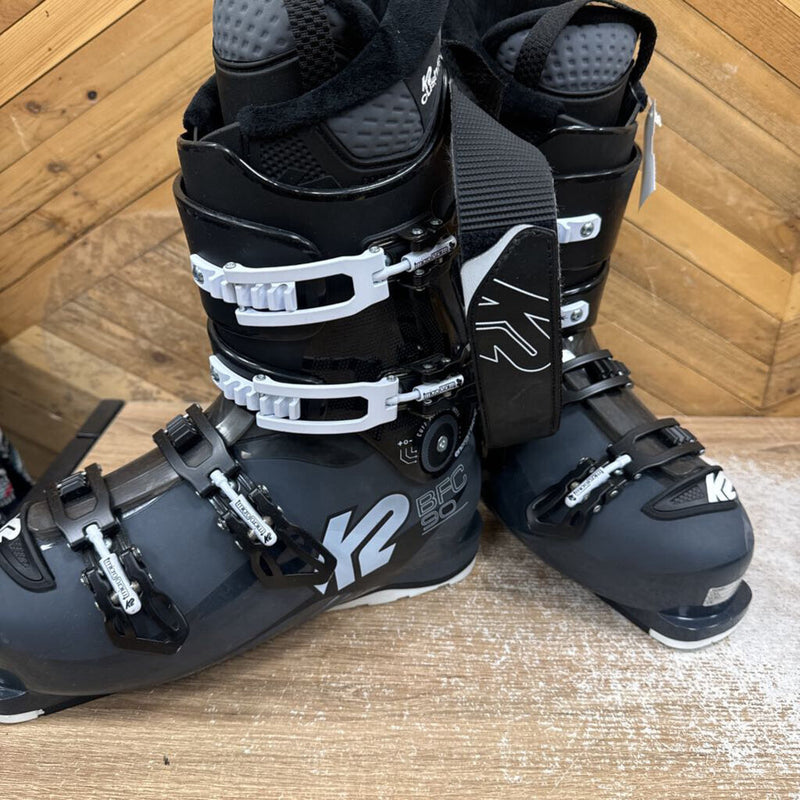 K2 - BFC 90 Downhill Ski Boots - MSRP $450: Black/Grey/White-unisex-26/26.5