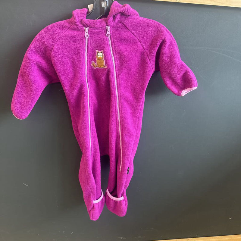 MEC - Kids Fleece Bunting Suit - MSRP $60: Pink-Purple (Owl)-children-18M