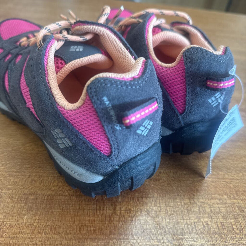 Columbia - Kids Redmond Waterproof Hiking Shoes - MSRP $90: Grey/Pink/Orange-children-3Y