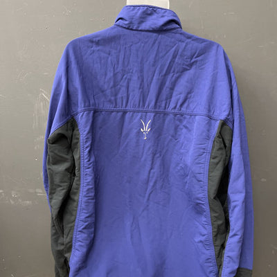 Ibex - Men's Merino-Blend Lightweight Softshell Jacket - MSRP comp $450: Blue/Black-men-MD