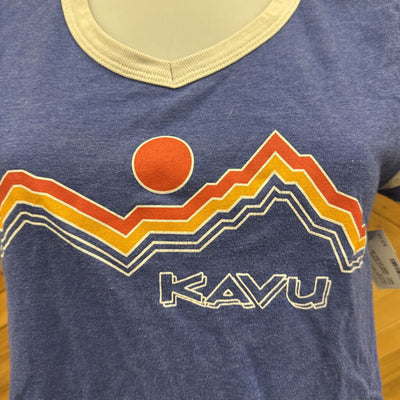 Kavu - Women's Graphic T-Shirt - MSRP $70: Blue-women-MD