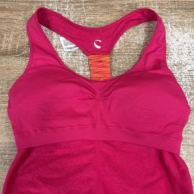 Pink Athletic Tank Top: Pink-women-XS