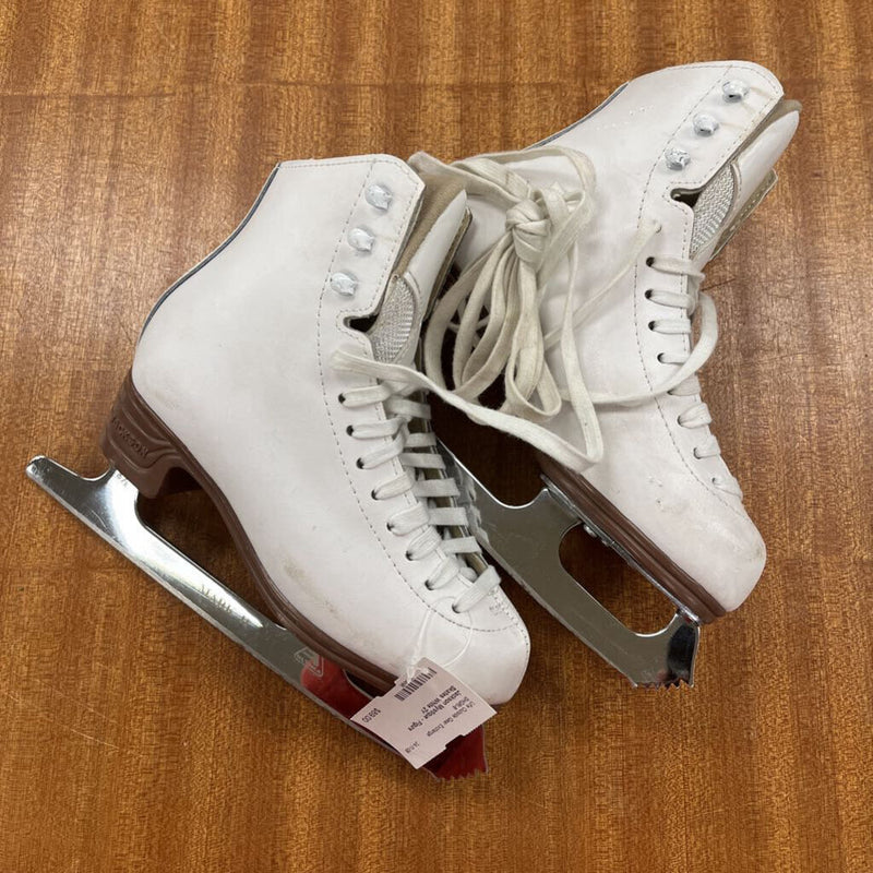 Jackson Mystique Ice Skates: White-children-2Y