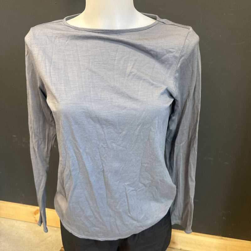 Cloudveil Wool Rich Blend Long Sleeve Shirt: Grey -women-SM