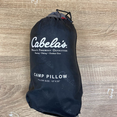 Cabela's - Camp Pillow - MSRP comp $20: Grey/Red--10'"x20"