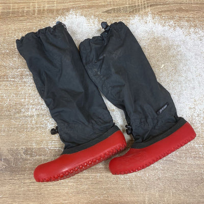 Children's Waterproof Snow Boots: Black and Red-children-