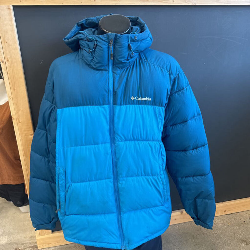 Columbia - Winter Insulated Omni Heat Jacket - MSRP$199: Blue/Dark Blue-men-XL