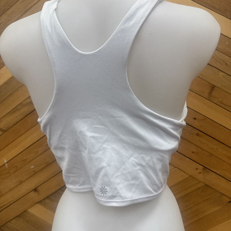 Athleta - Cropped Workout Top : White-women-LG