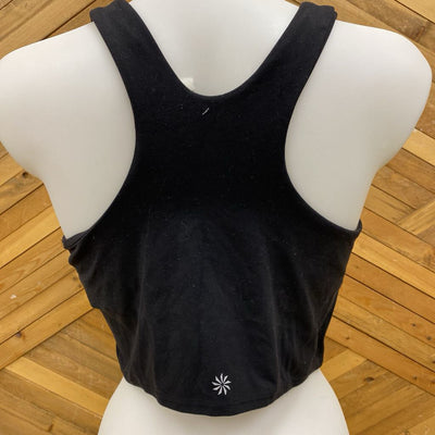 Athleta - Cropped Workout Top: Black-women-LG