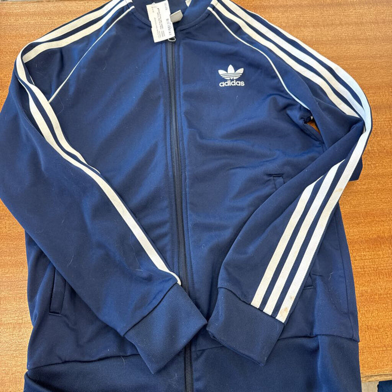 adidas - Kids Full-Zip Track Jacket - MSRP $60: Navy/White-children-