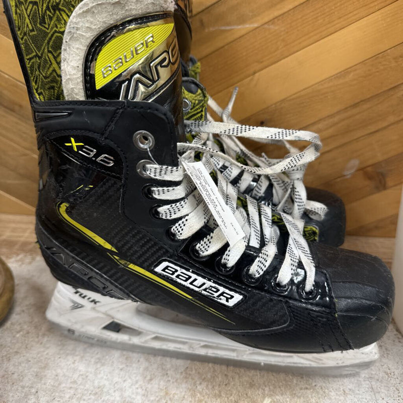 Bauer - Vapor X3.6 Intermediate Hockey Skates - MSRP $300: Black/Yellow-unisex-6.5D