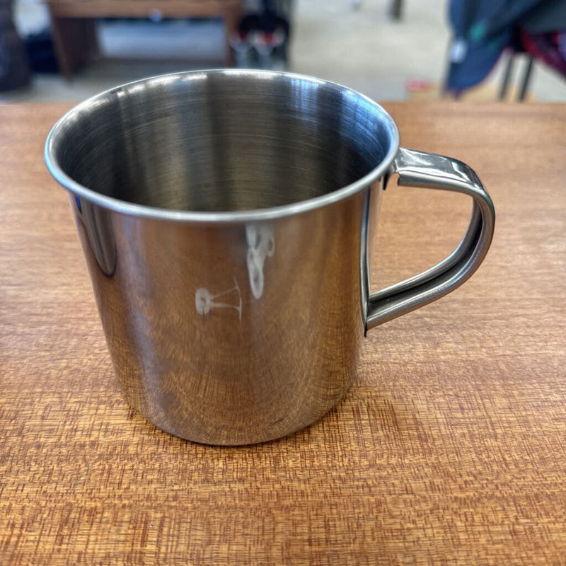 Stainless Steel Camping Mug: Silver-unisex-