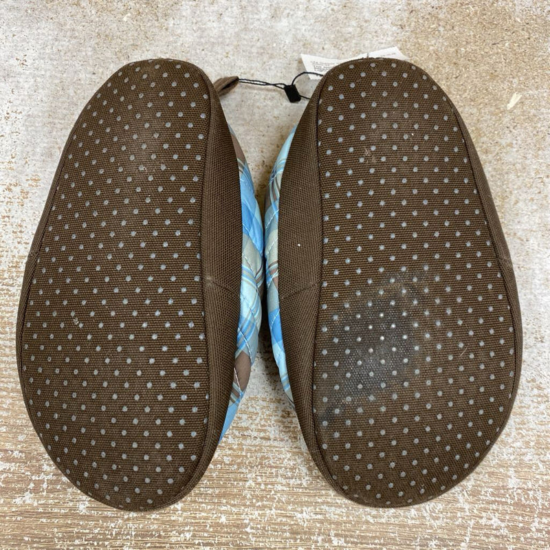 The North Face - Kids Slippers - MSRP comp $70: Light Blue/Brown-children-SM