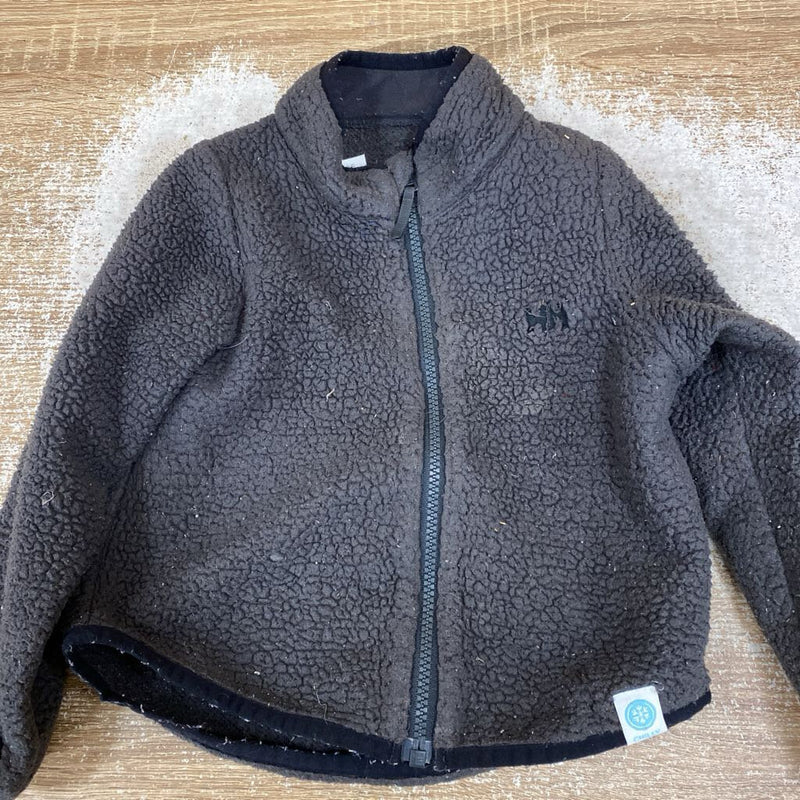 Helly Hansen - Kids Full-Zip Fleece Jacket - MSRP comp $70: Dark Grey/Black-children-3T