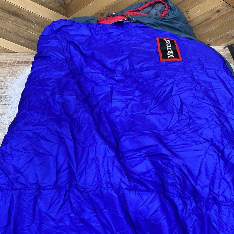 Marmot - Wizard DriClime Sleeping Bag - MSRP $179: Blue/Red/Grey-unisex-Regular - Left Zip