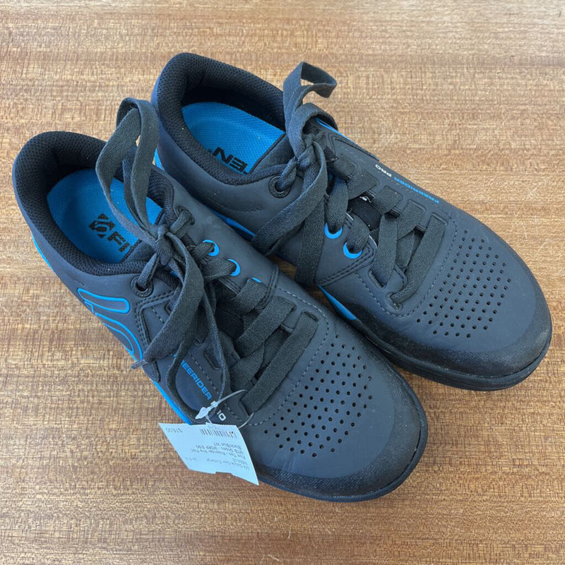 Five Ten - Freerider Pro Flat MTB Shoes - MSRP $190: Black/Blue-women-W7