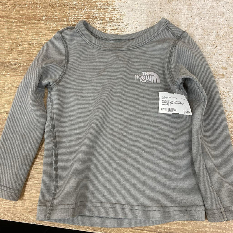 The North Face - Kids L/S Baselayer Top - MSRP comp $45: Grey-children-2T