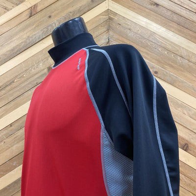 Sugoi - Men's Fleece Baselayer Top: Red/Black/Grey-men-MD