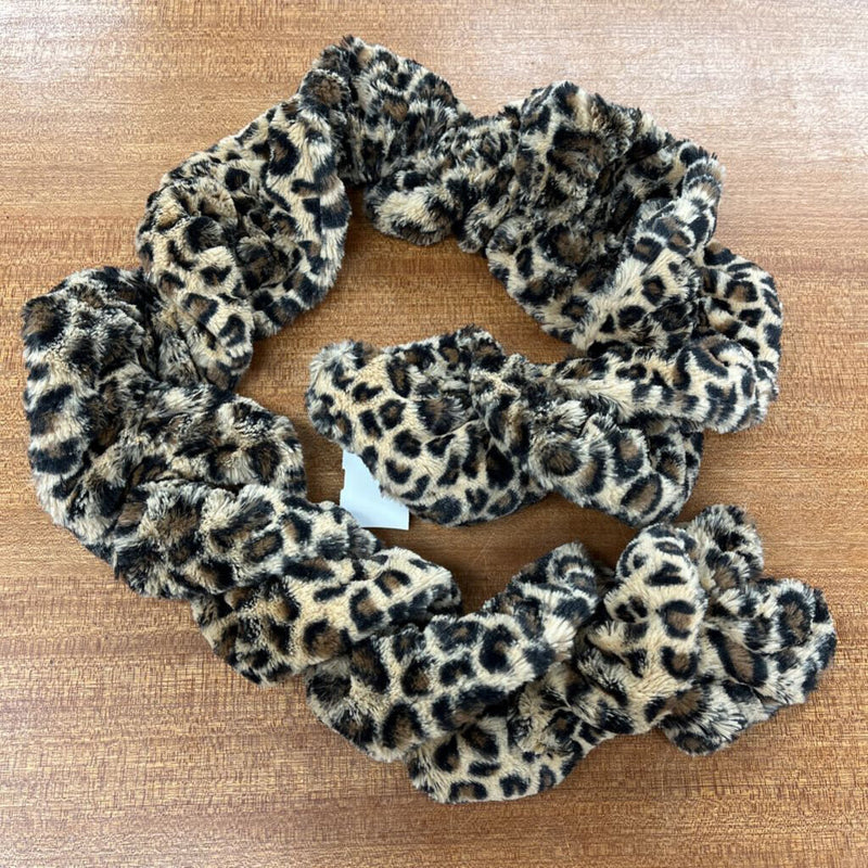 Animal Print Scarf: Tan/Brown/Black--