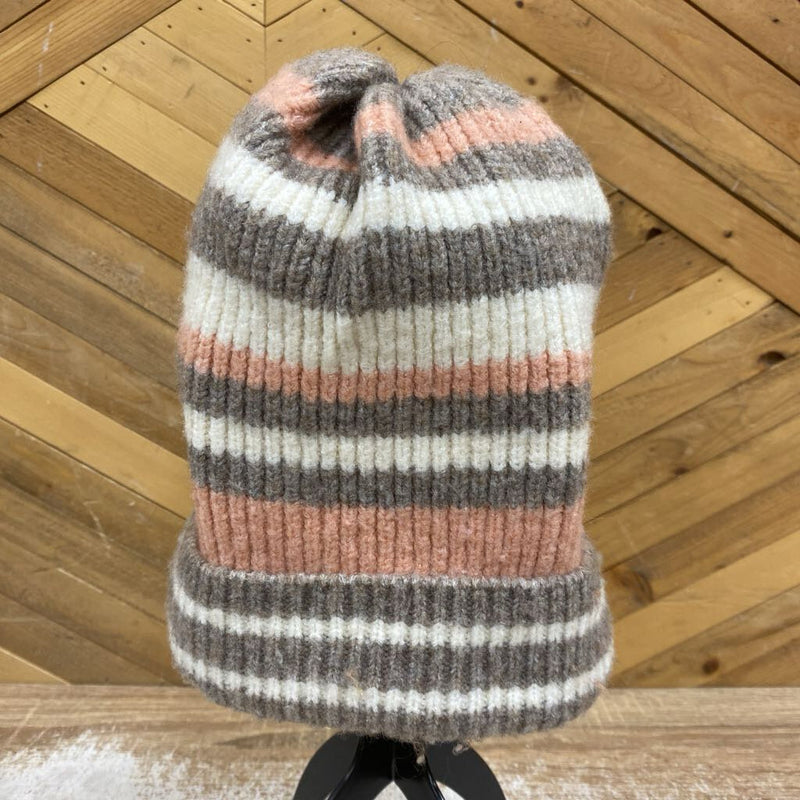 Denver Hayes - Fleece-Lined Toque: Pink/White/Grey-unisex-O/S