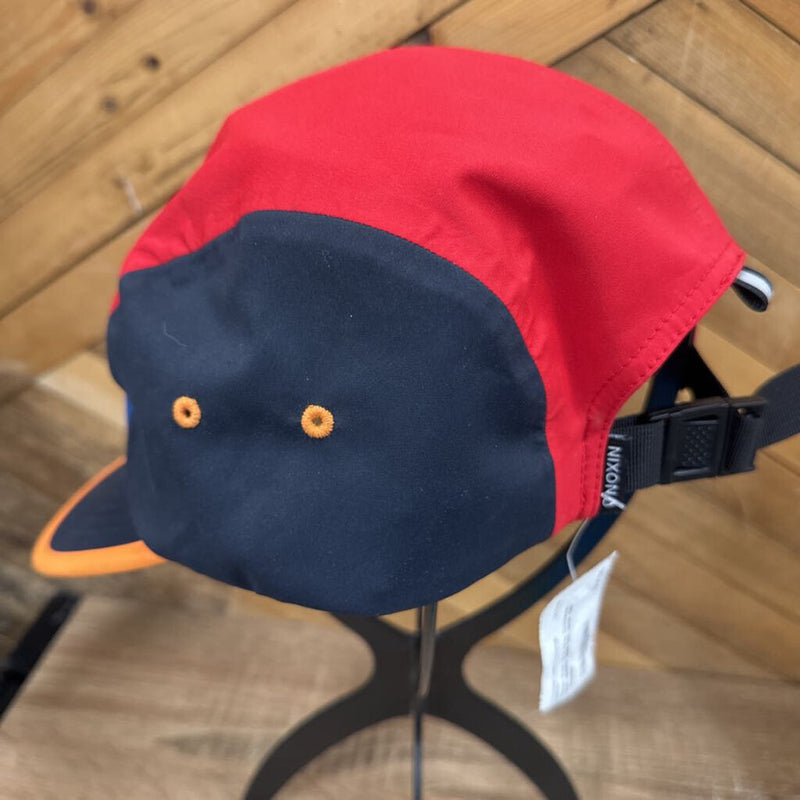 Red and Blue Outdoor Cap: red, blue, black, orange-unisex-