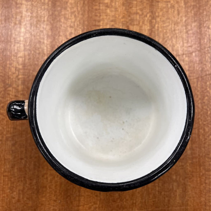 Enamel Mug: Beige/Black--