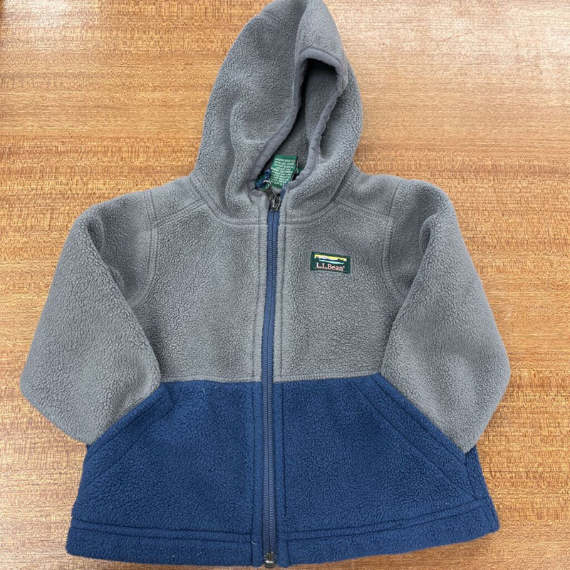 L.L. Bean - Baby Full Zip Fleece Hooded: Gren Navy -children-12-18M