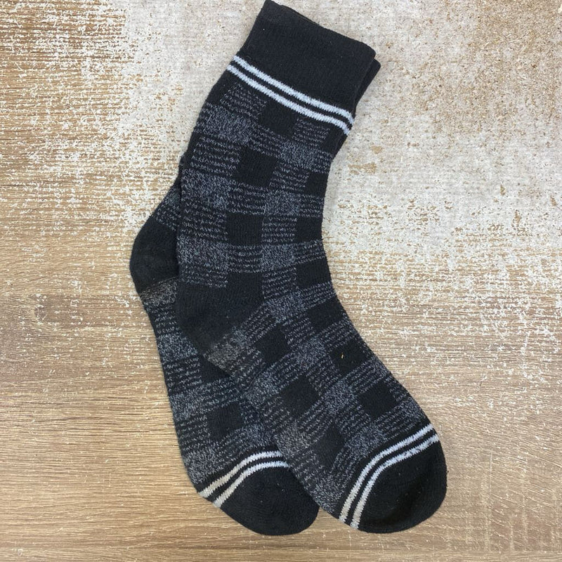 Adult Socks: Black/Grey/White-unisex-