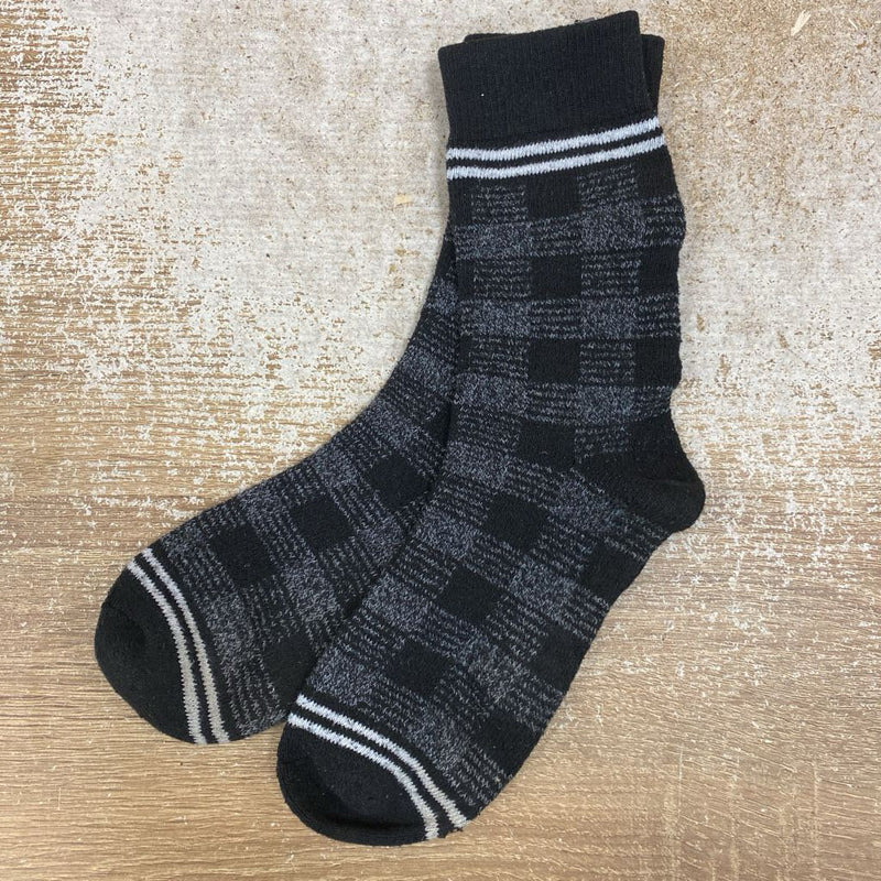 Adult Socks: Black/Grey/White-unisex-