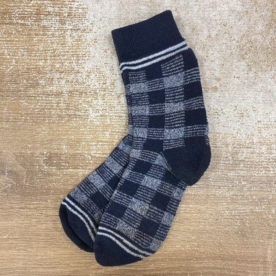 Adult Socks: Navy/Grey/White-unisex-