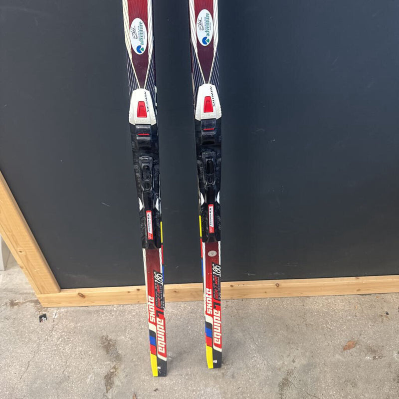 Salomon Equipe 7 Skate XC skis With Salomon-SNS Pilot bindings MSRP $320: REd/Yellow Black --186