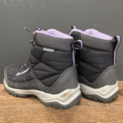 Columbia - Women's Firecamp Winter Hiking Boots - MSRP $150: Black/Grey/Purple-women-W7