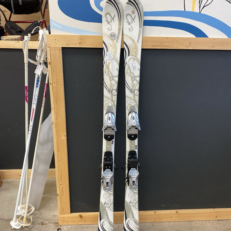 K2- First Luv bioflex core downhill powder ski with Marker bindings- MSRP $600 : White -women-149