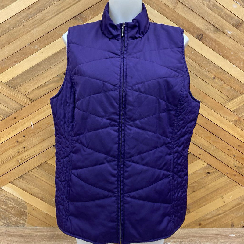 Northern Reflections- Quilted Vest : Purple -women-XL