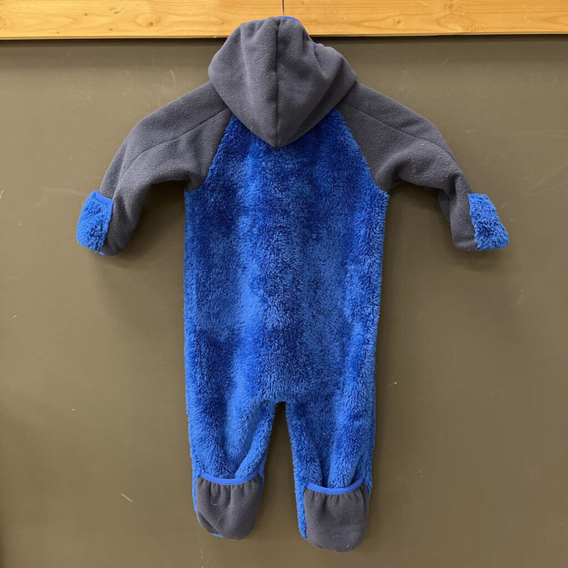 The North Face - Kids Fleece Bunting Suit - MSRP comp $115: Navy/Blue/Light Blue-children-6-12M