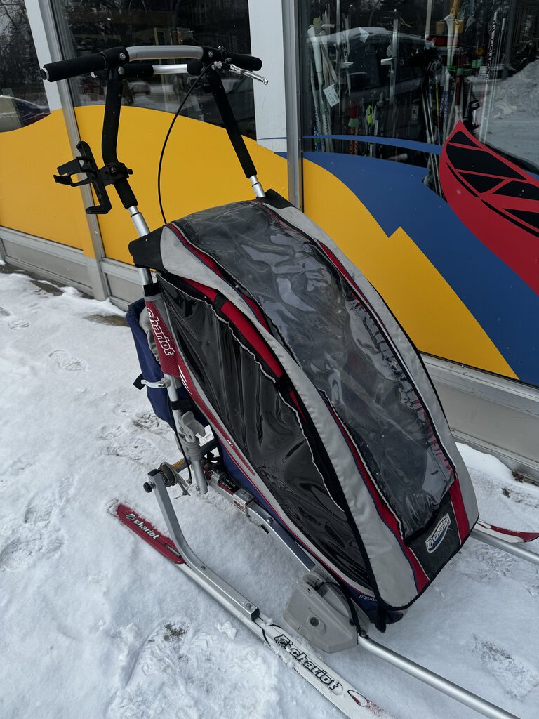 Chariot - CX1 stroller with Rossignol/Chariot Ski kit/jogger/bike attachment - MSRP compared $1500: Silver Red Bule -children-Soingle