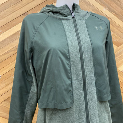 Under Armour - Women's Cold Gear Full-Zip Hooded Jacket - MSRP comp $130: Green-women-MD