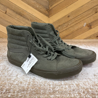 Vans - Men's Sk8-Hi Suede Sneakers - MSRP $95: Green/Khaki-men-M9