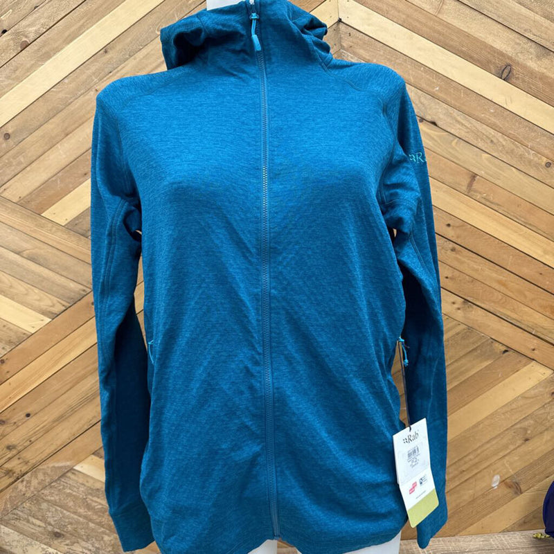 RAB- Nexus Grid Fleece Hoodie- MSRP$100$ : Teal -women-LG